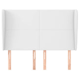 Vidaxl hoofdbord met randen 147x23x118 128 cm kunstleer wit