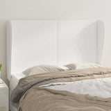 Vidaxl hoofdbord met randen 147x23x118 128 cm kunstleer wit