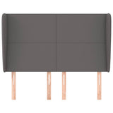 Vidaxl hoofdbord met randen 147x23x118 128 cm kunstleer grijs