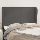 Vidaxl hoofdbord met randen 147x23x118 128 cm kunstleer grijs