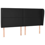 Vidaxl hoofdbord met randen 163x23x118 128 cm kunstleer zwart