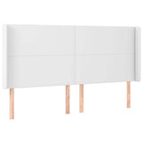 Vidaxl hoofdbord met randen 163x23x118 128 cm kunstleer wit