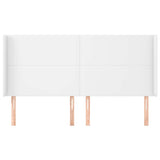 Vidaxl hoofdbord met randen 163x23x118 128 cm kunstleer wit