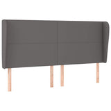 Vidaxl hoofdbord met randen 163x23x118 128 cm kunstleer grijs