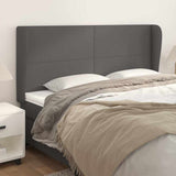 Vidaxl hoofdbord met randen 163x23x118 128 cm kunstleer grijs