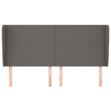 Vidaxl hoofdbord met randen 183x23x118 128 cm kunstleer grijs