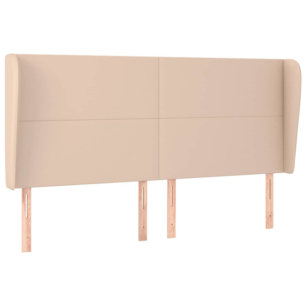 Vidaxl hoofdbord met randen 183x23x118 128cm kunstleer cappuccinokleur