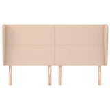 Vidaxl hoofdbord met randen 183x23x118 128cm kunstleer cappuccinokleur