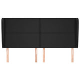 Vidaxl hoofdbord met randen 203x23x118 128 cm kunstleer zwart