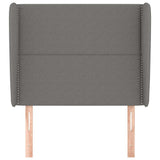 Vidaxl hoofdbord met randen 83x23x118 128 cm stof donkergrijs