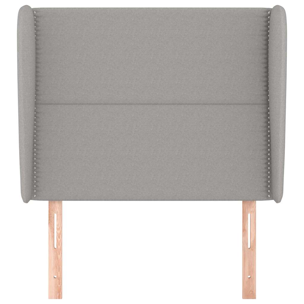 Vidaxl hoofdbord met randen 93x23x118 128 cm stof lichtgrijs