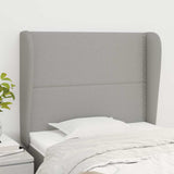 Vidaxl hoofdbord met randen 93x23x118 128 cm stof lichtgrijs
