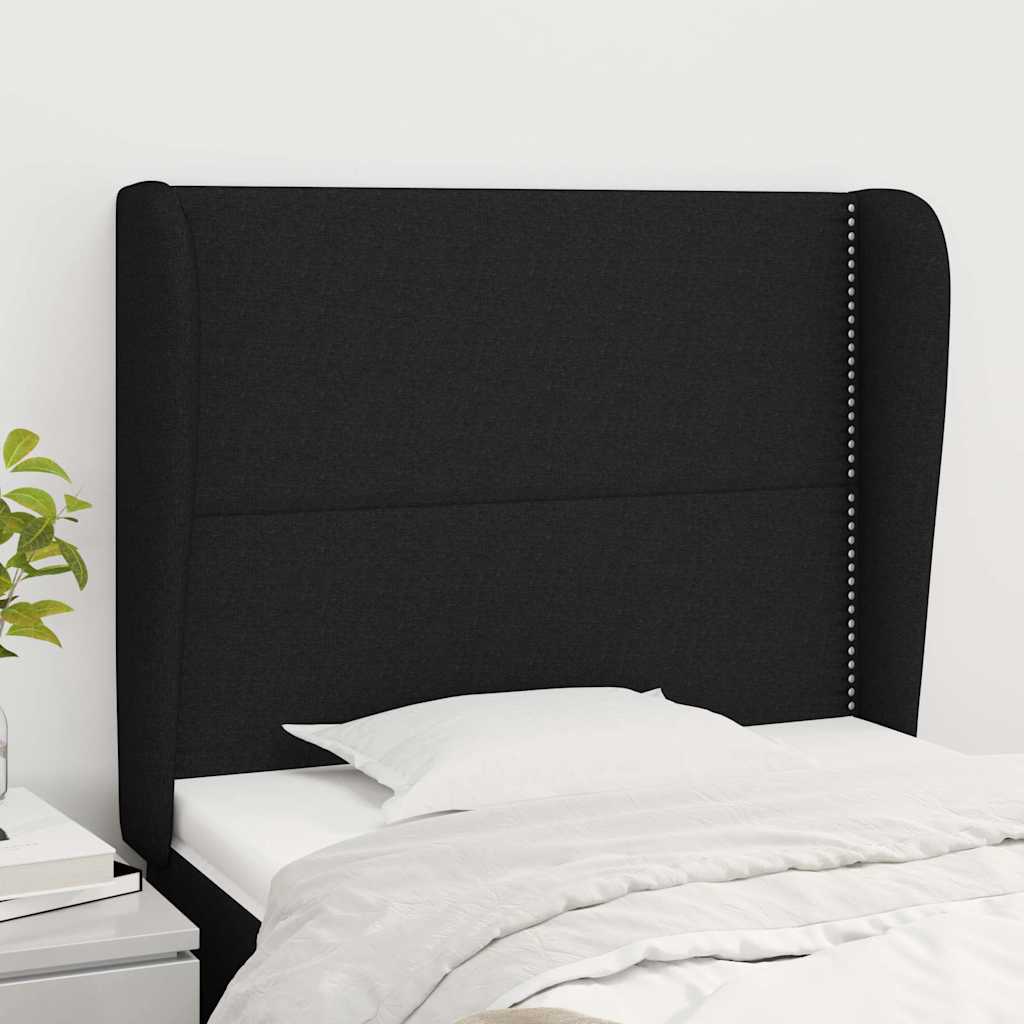 Vidaxl hoofdbord met randen 93x23x118 128 cm stof zwart