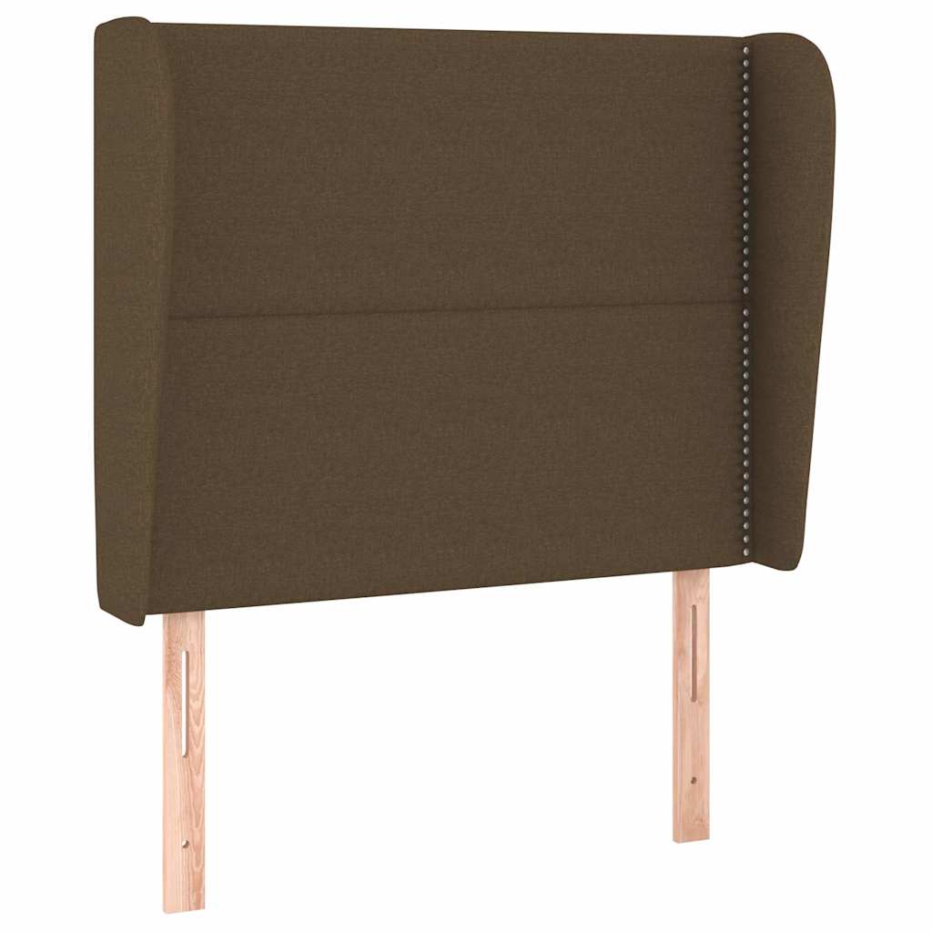 Vidaxl hoofdbord met randen 93x23x118 128 cm stof donkerbruin