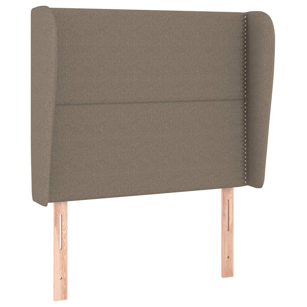 Vidaxl hoofdbord met randen 93x23x118 128 cm stof taupe