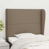 Vidaxl hoofdbord met randen 93x23x118 128 cm stof taupe