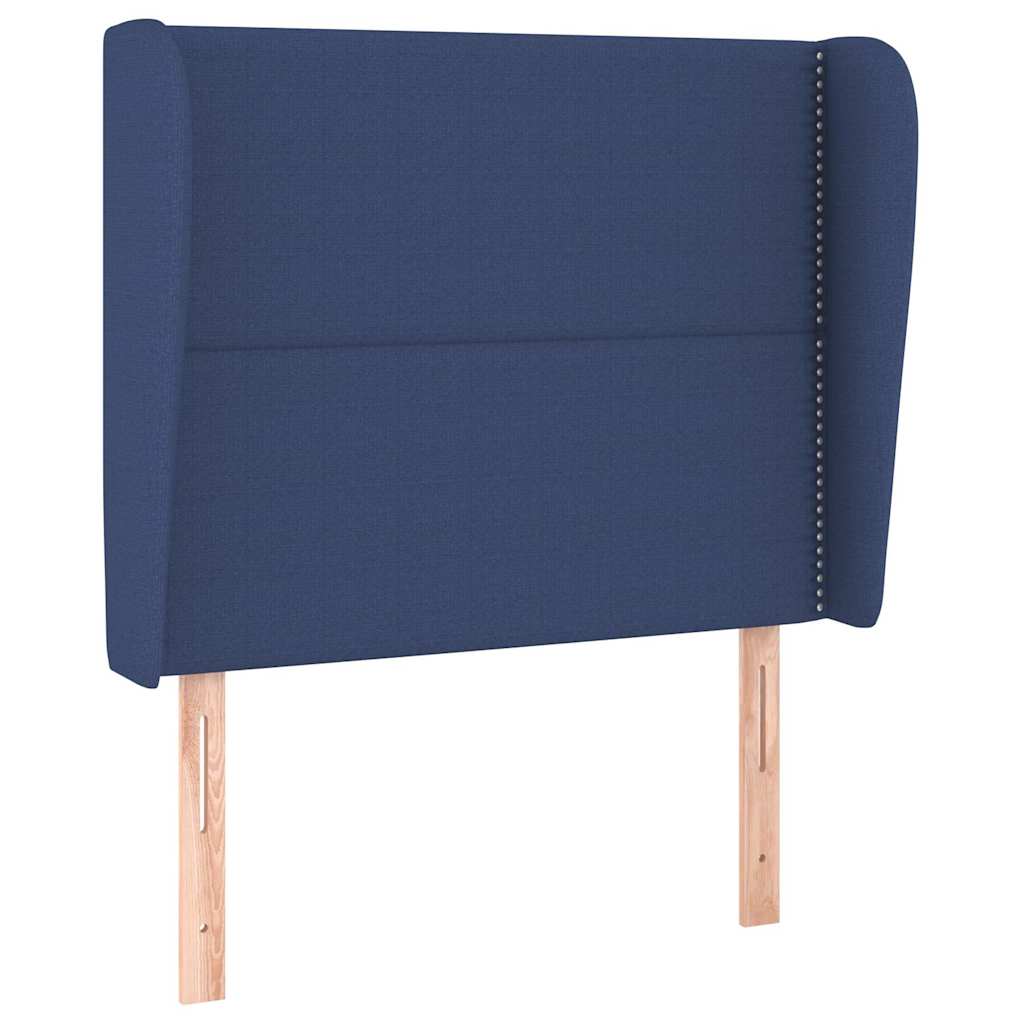Vidaxl hoofdbord met randen 93x23x118 128 cm stof blauw