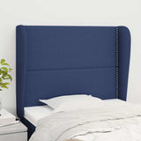 Vidaxl hoofdbord met randen 93x23x118 128 cm stof blauw