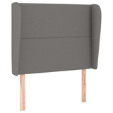 Vidaxl hoofdbord met randen 103x23x118 128 cm stof donkergrijs