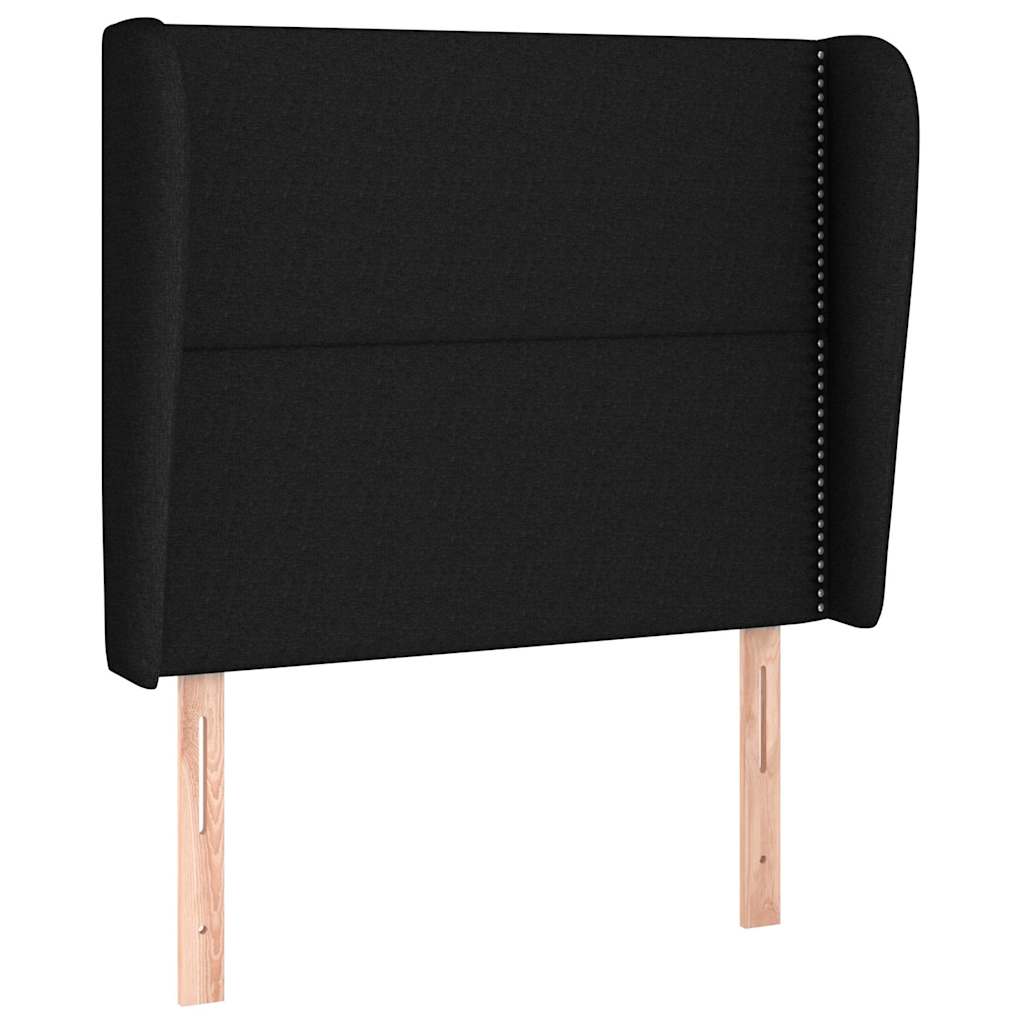 Vidaxl hoofdbord met randen 103x23x118 128 cm stof zwart