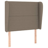 Vidaxl hoofdbord met randen 103x23x118 128 cm stof taupe