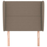 Vidaxl hoofdbord met randen 103x23x118 128 cm stof taupe