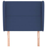 Vidaxl hoofdbord met randen 103x23x118 128 cm stof blauw