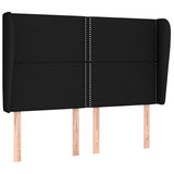 Vidaxl hoofdbord met randen 147x23x118 128 cm stof zwart