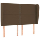 Vidaxl hoofdbord met randen 147x23x118 128 cm stof donkerbruin