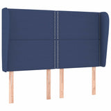 Vidaxl hoofdbord met randen 147x23x118 128 cm stof blauw