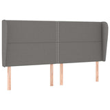 Vidaxl hoofdbord met randen 183x23x118 128 cm stof donkergrijs