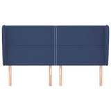 Vidaxl hoofdbord met randen 183x23x118 128 cm stof blauw