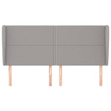 Vidaxl hoofdbord met randen 203x23x118 128 cm stof lichtgrijs