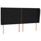 Vidaxl hoofdbord met randen 203x23x118 128 cm stof zwart
