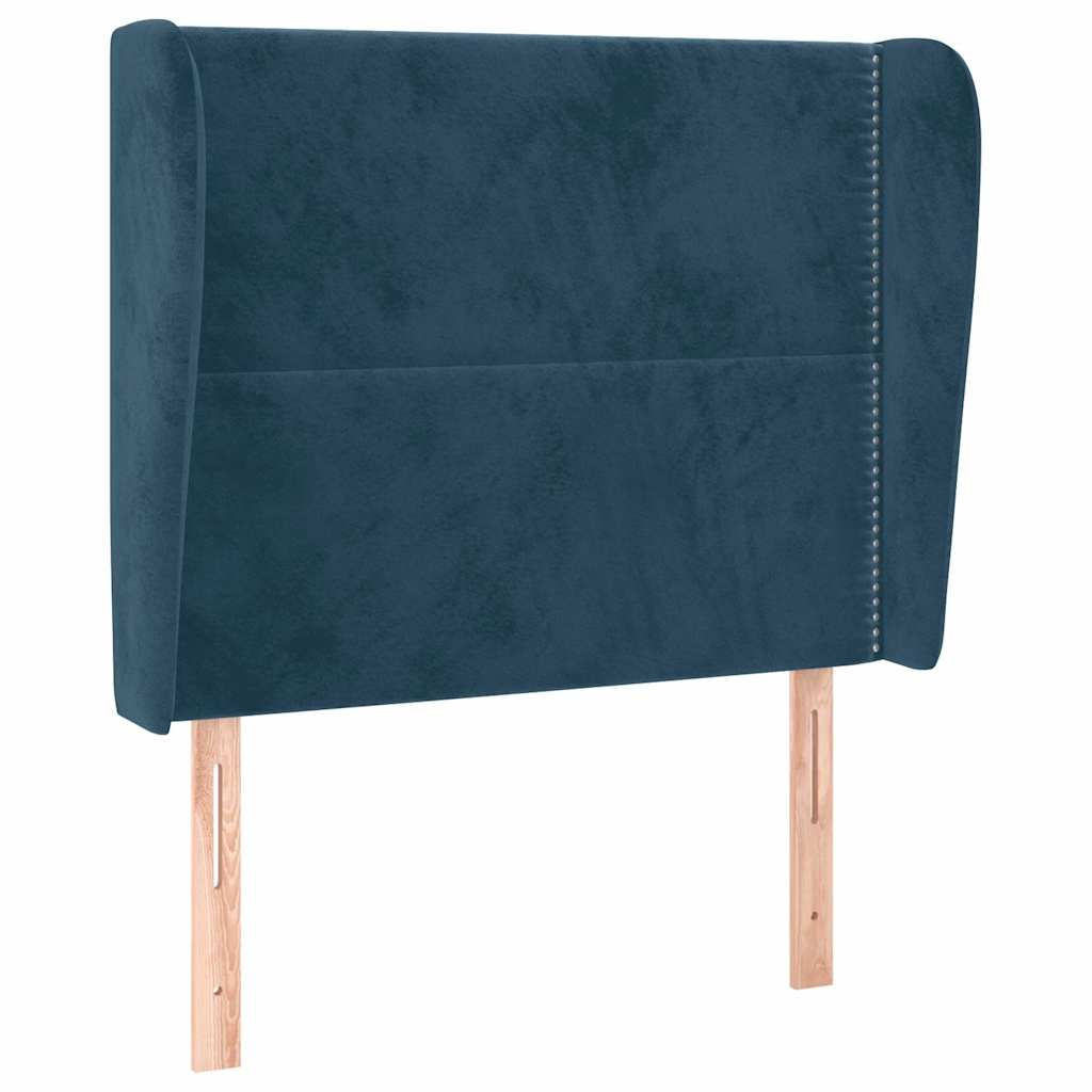 Vidaxl hoofdbord met randen 83x23x118 128 cm fluweel donkerblauw