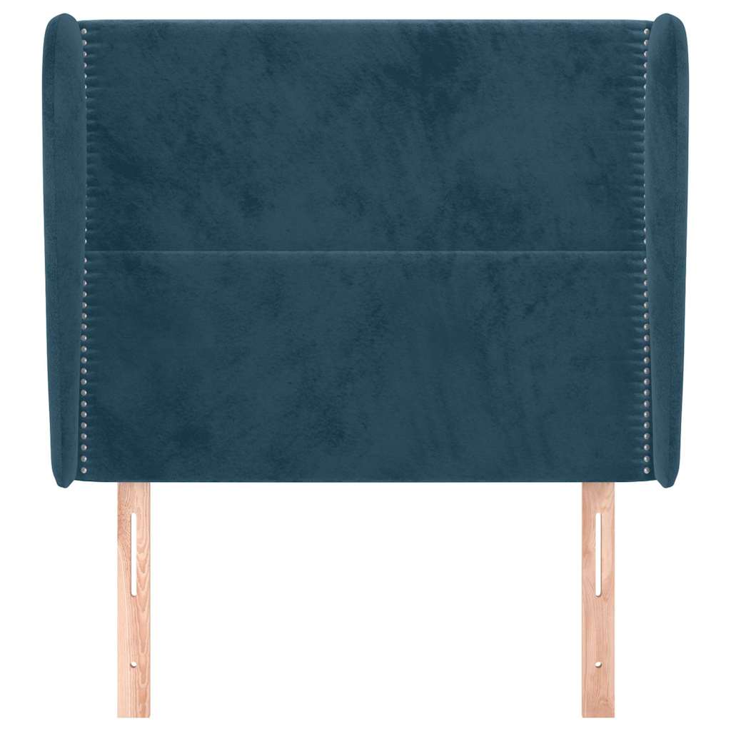 Vidaxl hoofdbord met randen 83x23x118 128 cm fluweel donkerblauw