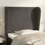 Vidaxl hoofdbord met randen 93x23x118 128 cm fluweel donkergrijs