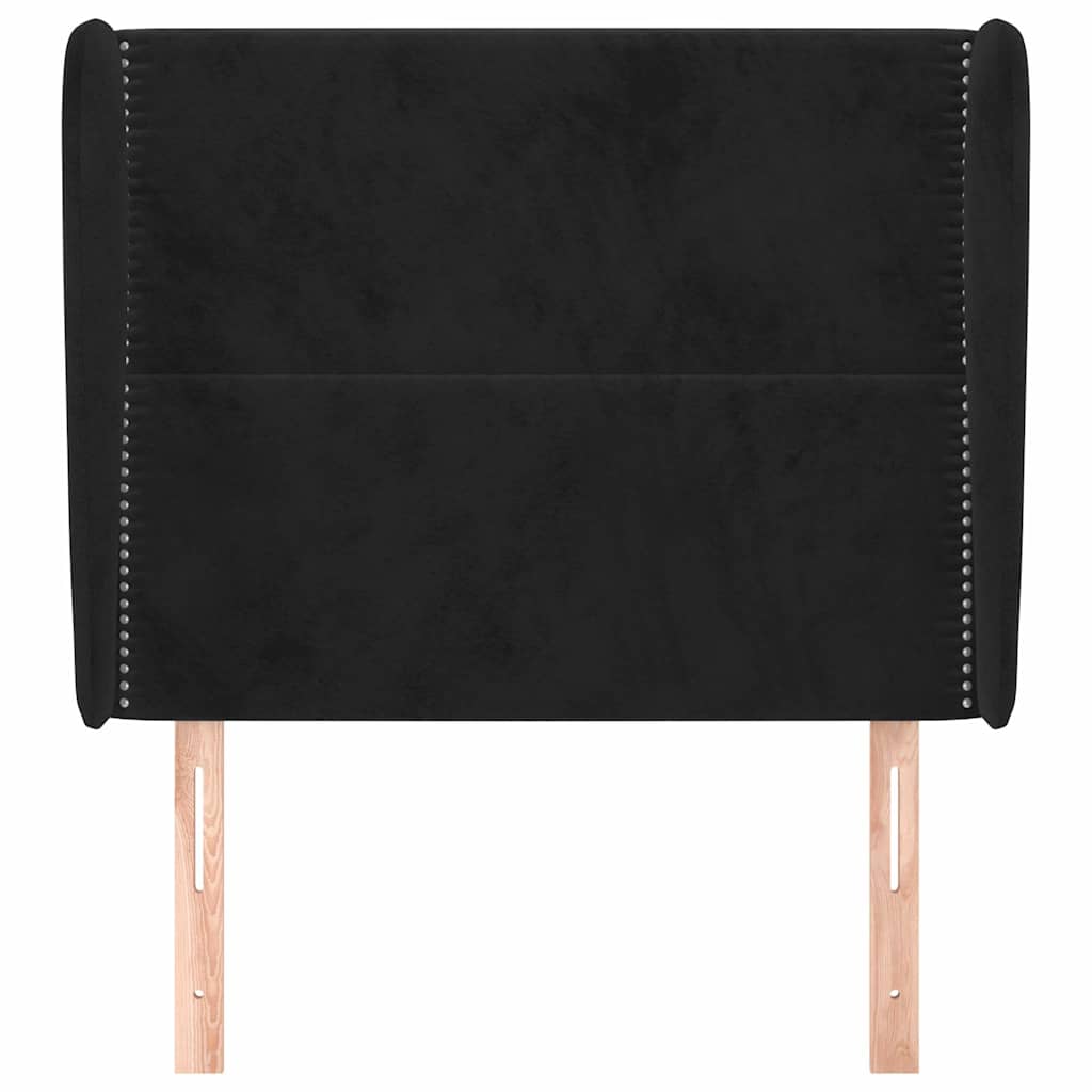 Vidaxl hoofdbord met randen 93x23x118 128 cm fluweel zwart