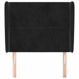 Vidaxl hoofdbord met randen 93x23x118 128 cm fluweel zwart