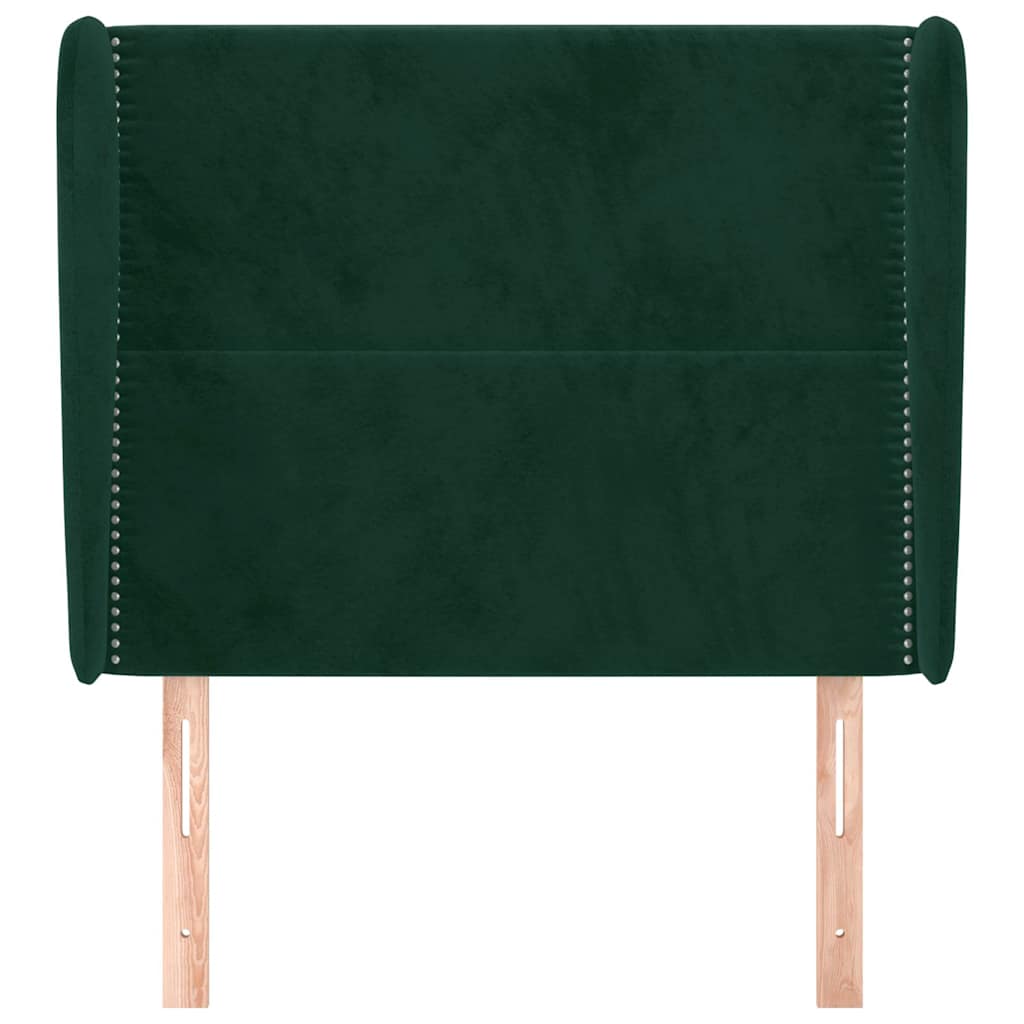 Vidaxl hoofdbord met randen 93x23x118 128 cm fluweel donkergroen