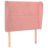 Vidaxl hoofdbord met randen 93x23x118 128 cm fluweel roze