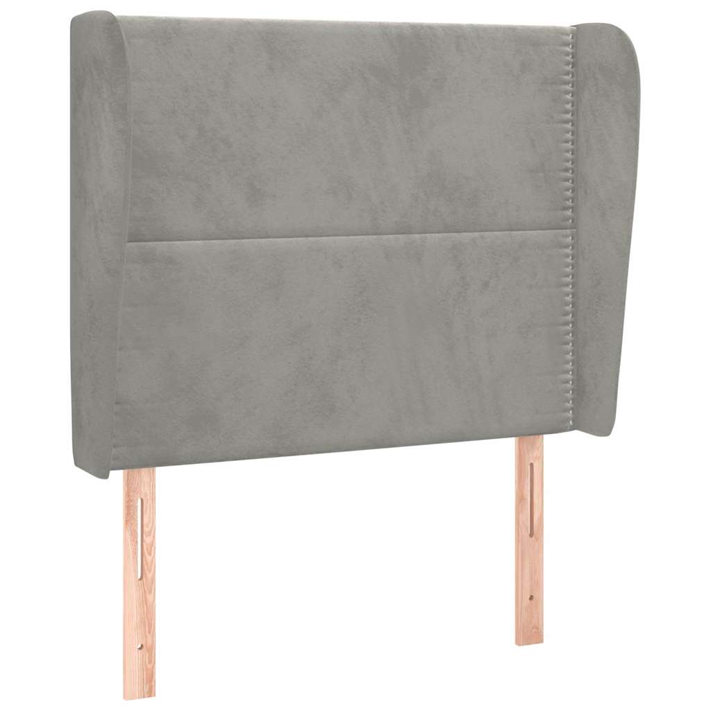 Vidaxl hoofdbord met randen 103x23x118 128 cm fluweel lichtgrijs
