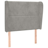 Vidaxl hoofdbord met randen 103x23x118 128 cm fluweel lichtgrijs