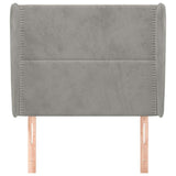 Vidaxl hoofdbord met randen 103x23x118 128 cm fluweel lichtgrijs