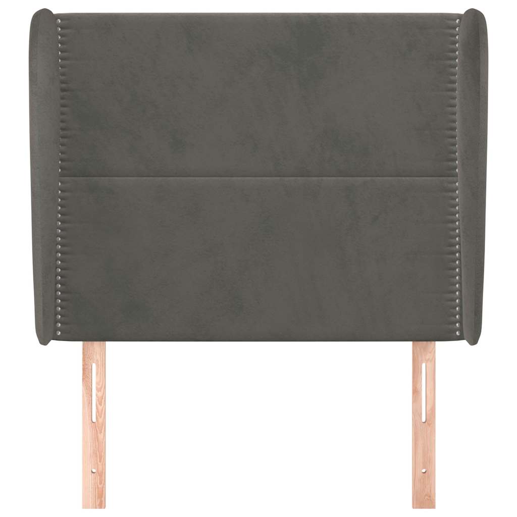 Vidaxl hoofdbord met randen 103x23x118 128 cm fluweel donkergrijs