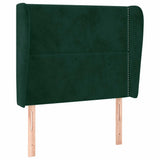 Vidaxl hoofdbord met randen 103x23x118 128 cm fluweel donkergroen