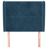 Vidaxl hoofdbord met randen 103x23x118 128 cm fluweel donkerblauw