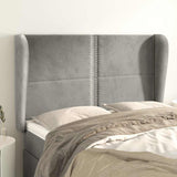 Vidaxl hoofdbord met randen 147x23x118 128 cm fluweel lichtgrijs