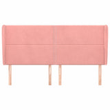 Vidaxl hoofdbord met randen 203x23x118 128 cm fluweel roze