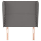 Vidaxl hoofdbord met randen 93x23x118 128 cm kunstleer grijs
